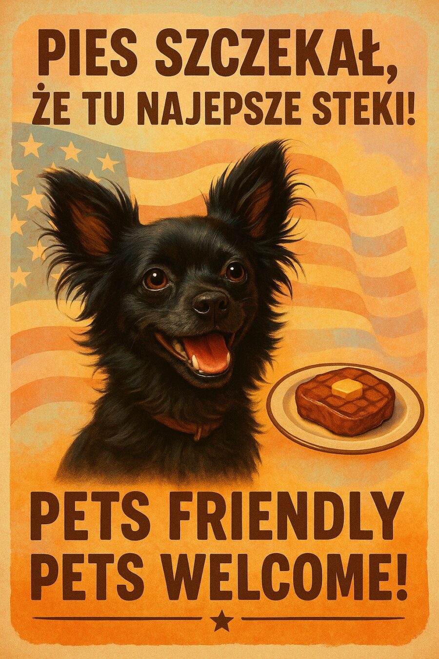 Pies szczekał, że tu najlepsze steki!